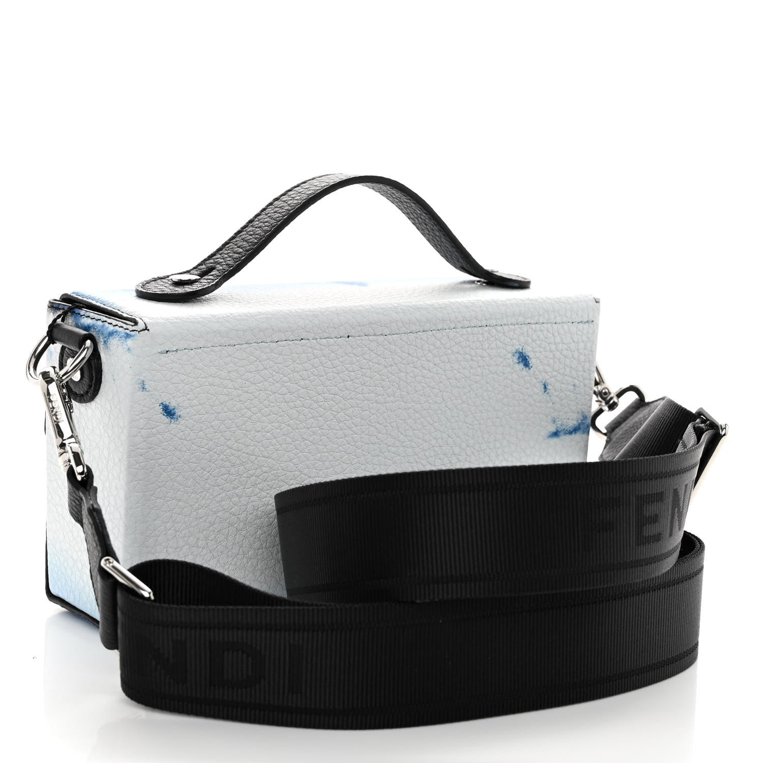 Fendi Cuoio Romano Cloud Print Baguette Soft Trunk Black Avio 3 of 9