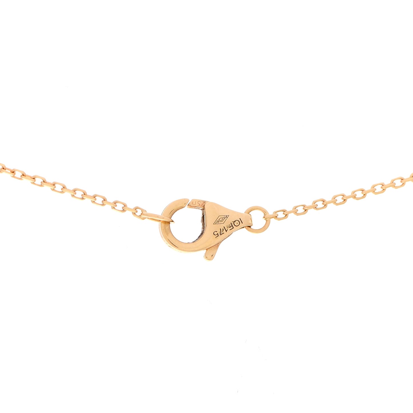 18K Yellow Gold Diamond Mother of Pearl XS Amulette de Cartier Pendant Necklace