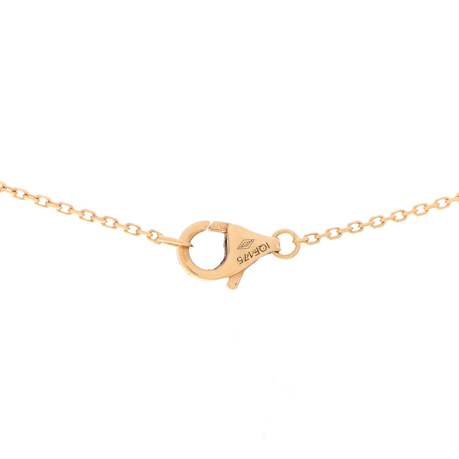 Cartier 18K Yellow Gold Diamond Mother of Pearl XS Amulette de Cartier Pendant Necklace 5 of 6