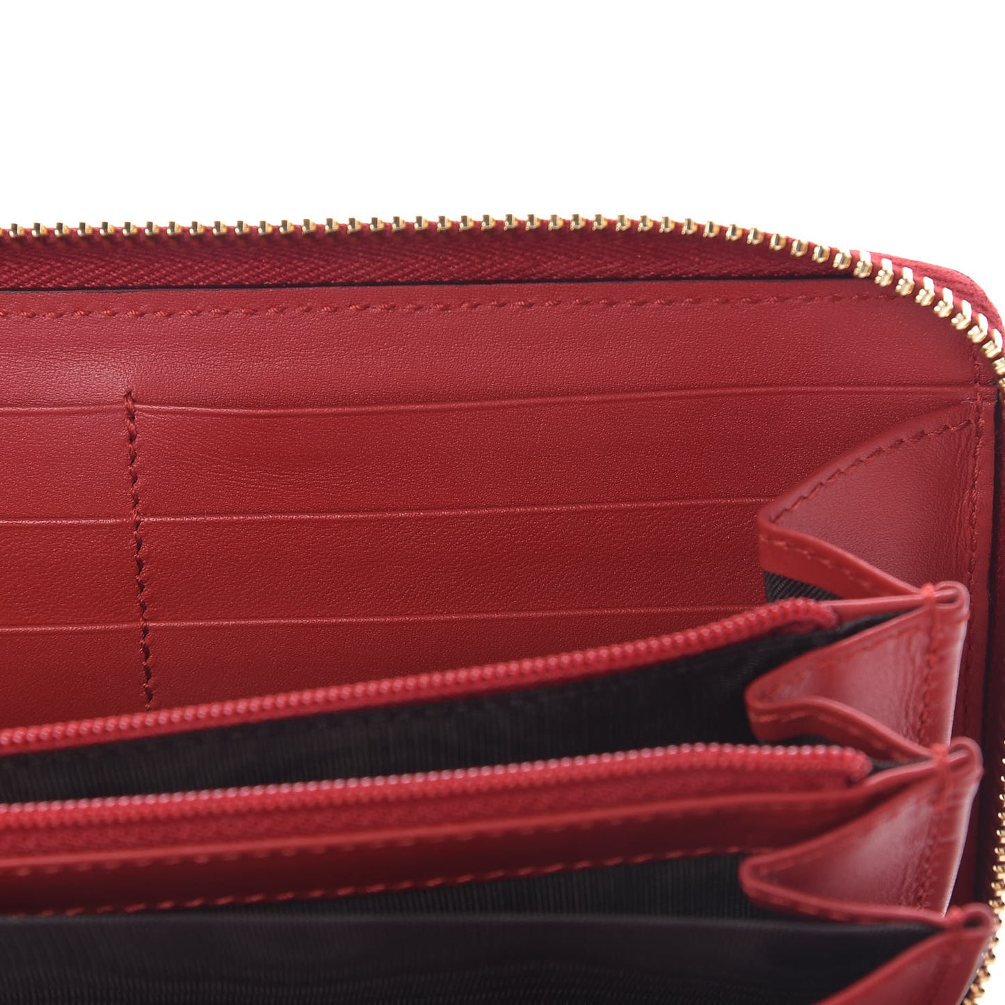 GG Supreme Monogram Bosco Patch Zip Around Wallet Beige Malva Hibiscus Red