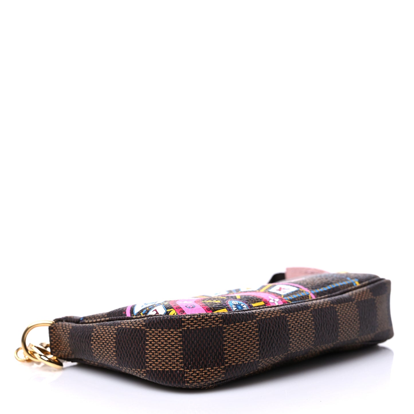 Damier Ebene 2020 Christmas Animation Big Wheel Mini Pochette Accessories Rose Ballerine