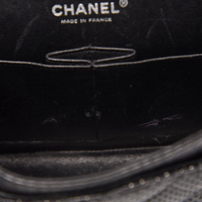Chanel Lambskin Perforated Medium Double Flap Black 9 of 17