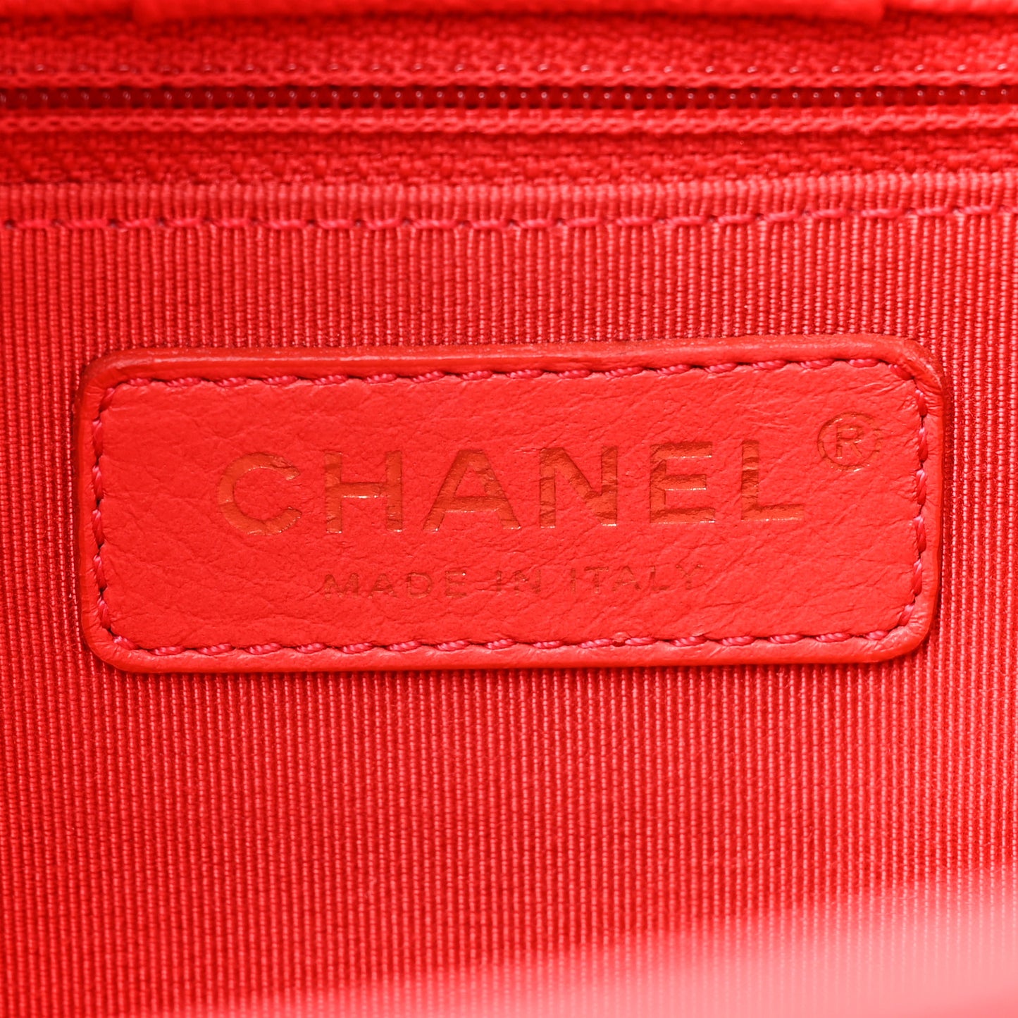 Caviar Quilted In Out Flap Shopping Tote Red