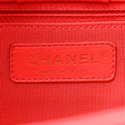 Chanel Caviar Quilted In Out Flap Shopping Tote Red 6 of 14