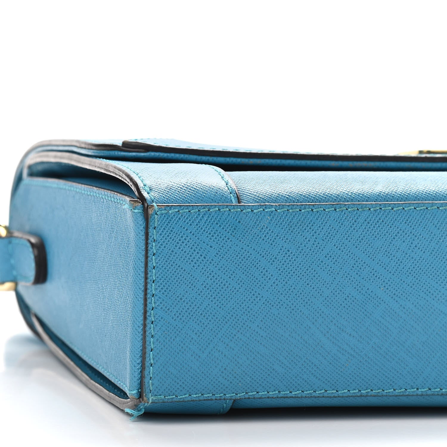 MCM Saffiano Crossbody Bag Blue 9 of 16