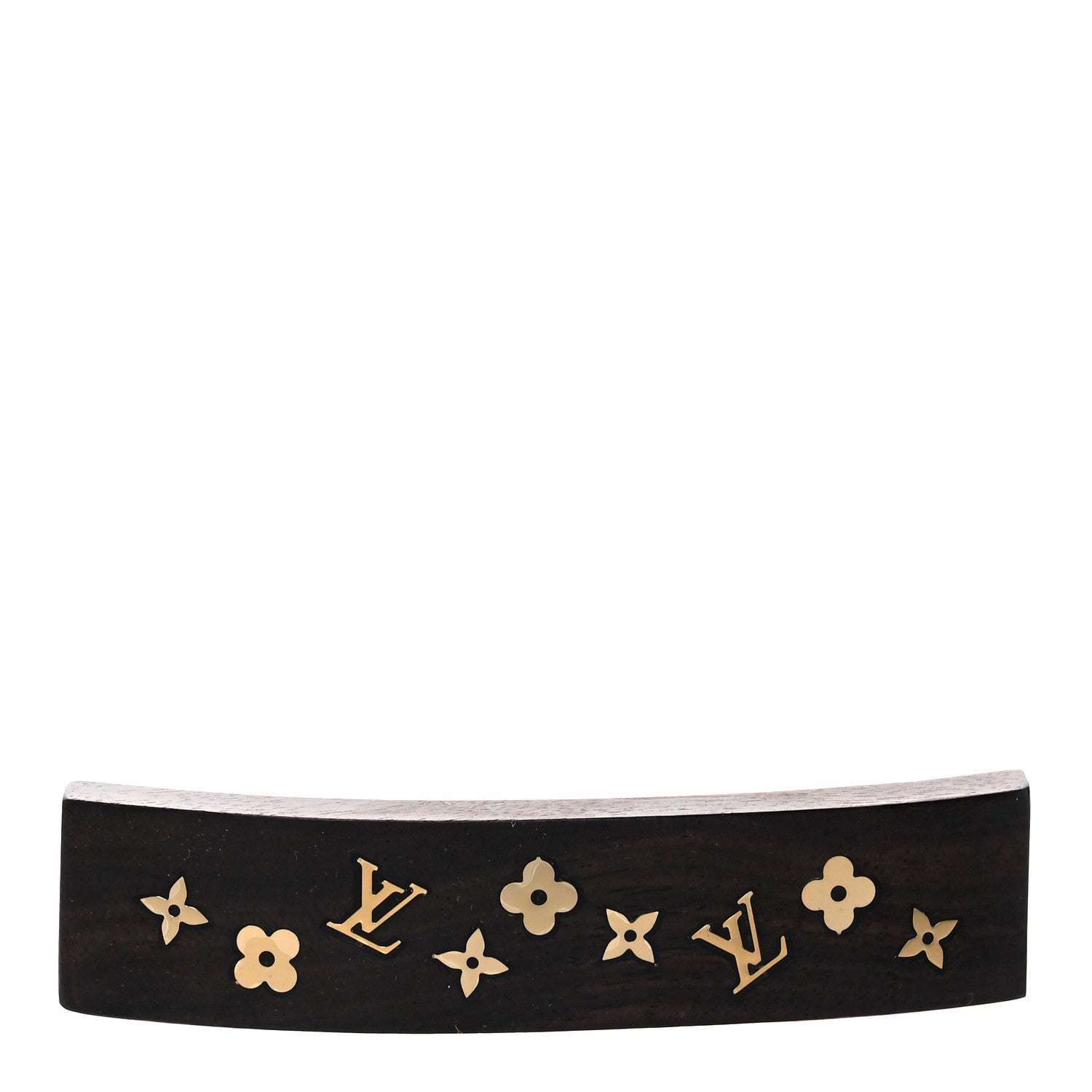 Louis Vuitton Dark Tiger Wood Sylvania Hair Barrette 1 of 6