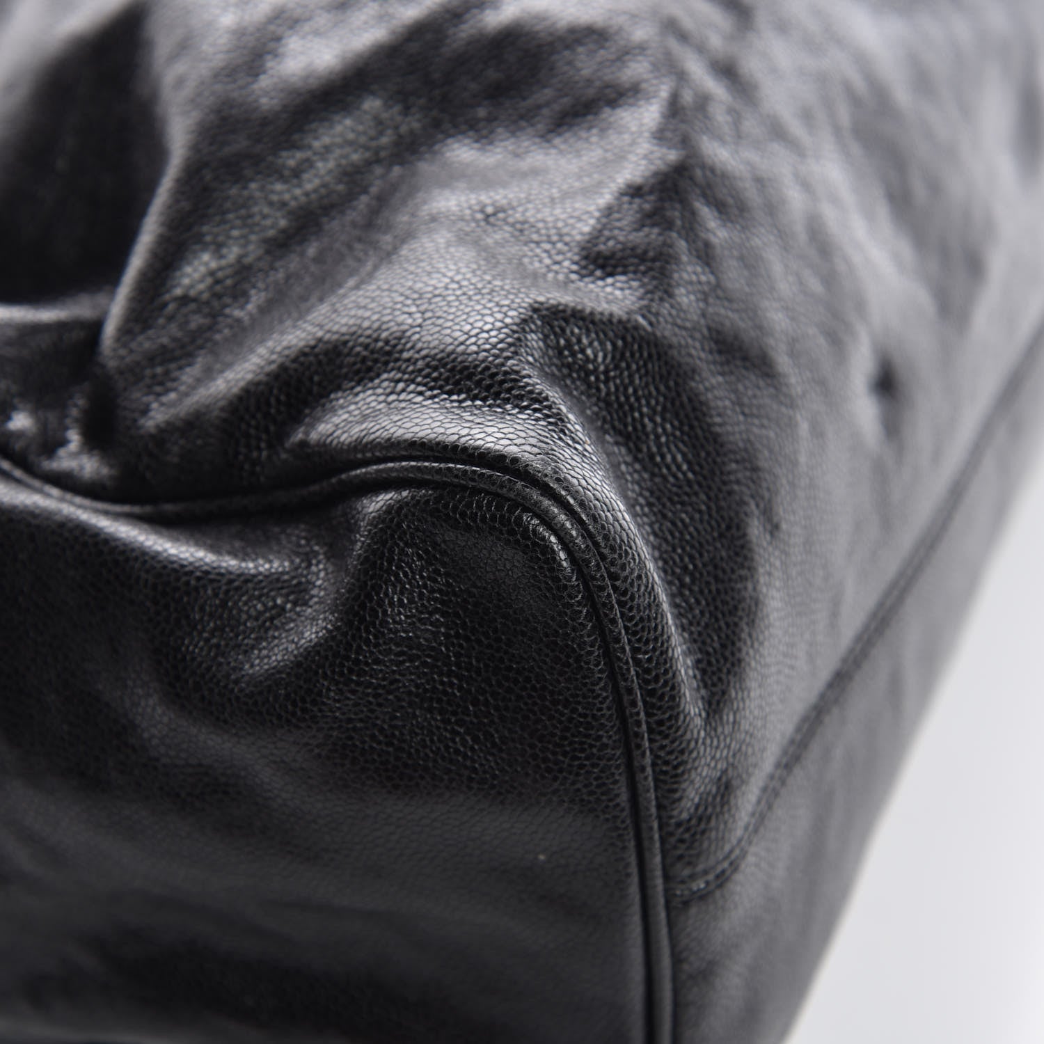 Chanel Glazed Caviar Large Pocket In The City Tote Black 10 of 13