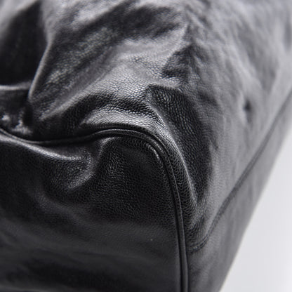 Chanel Glazed Caviar Large Pocket In The City Tote Black 10 of 13