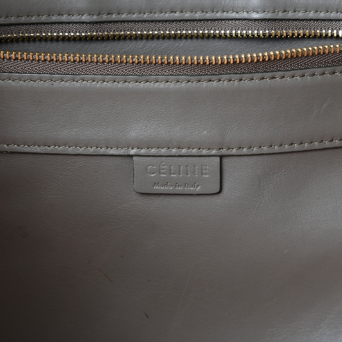 Calfskin Clasp Vertical Cabas Grey