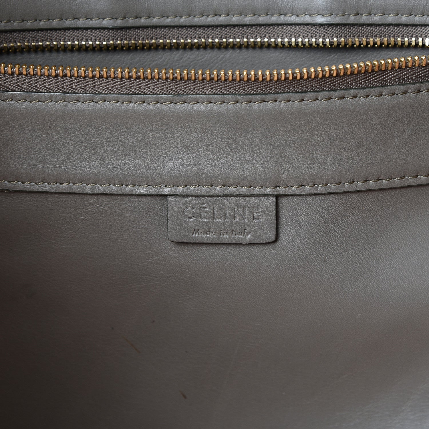 Celine Calfskin Clasp Vertical Cabas Grey 6 of 15