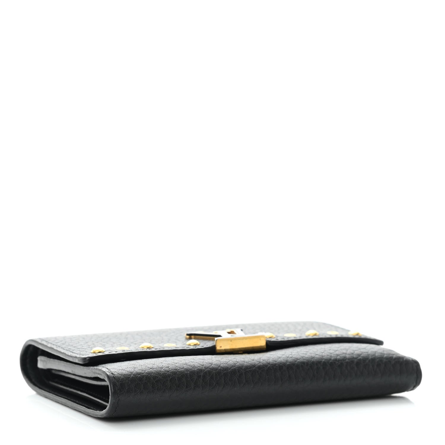 Louis Vuitton Taurillon Capucines Studded Compact Wallet Black 5 of 9