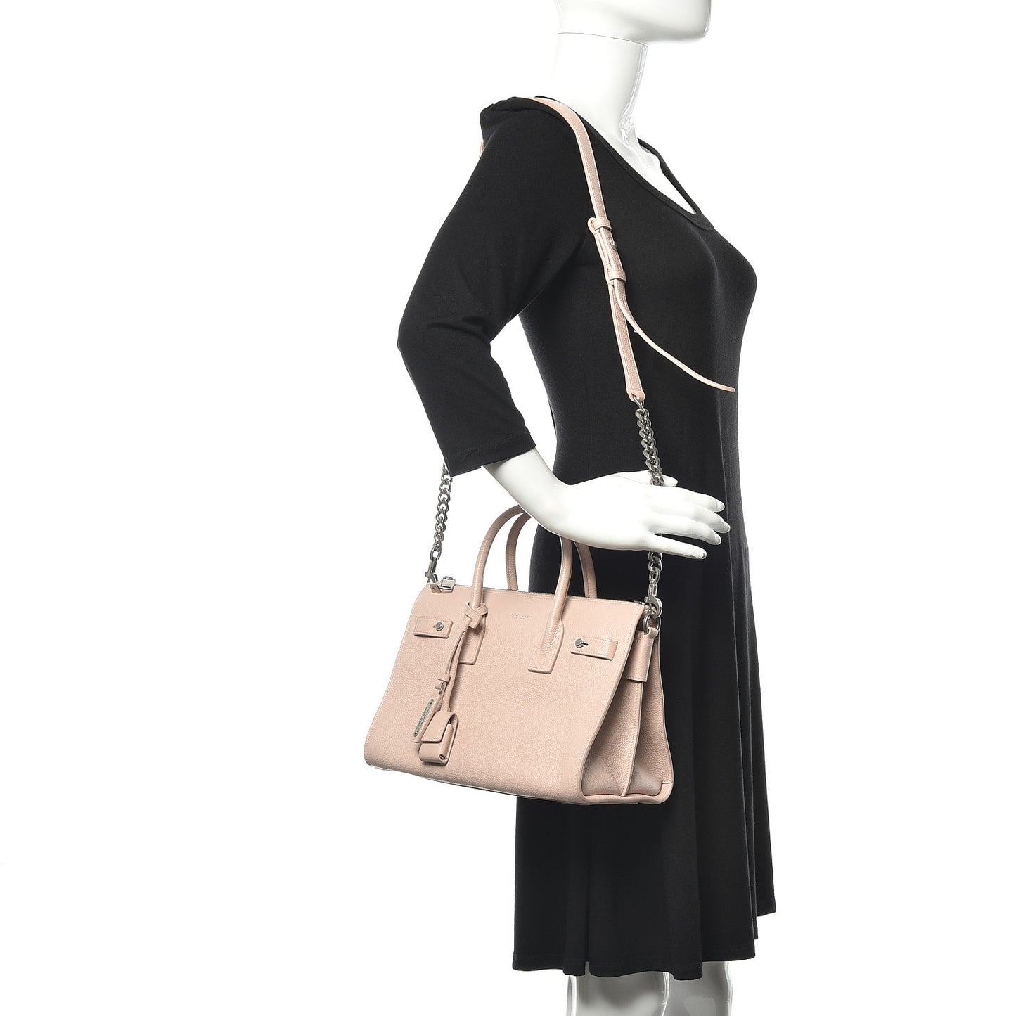 Grained Calfskin Baby Sac De Jour Souple Marble Pink