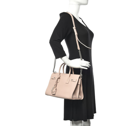 Saint Laurent Grained Calfskin Baby Sac De Jour Souple Marble Pink 2 of 9