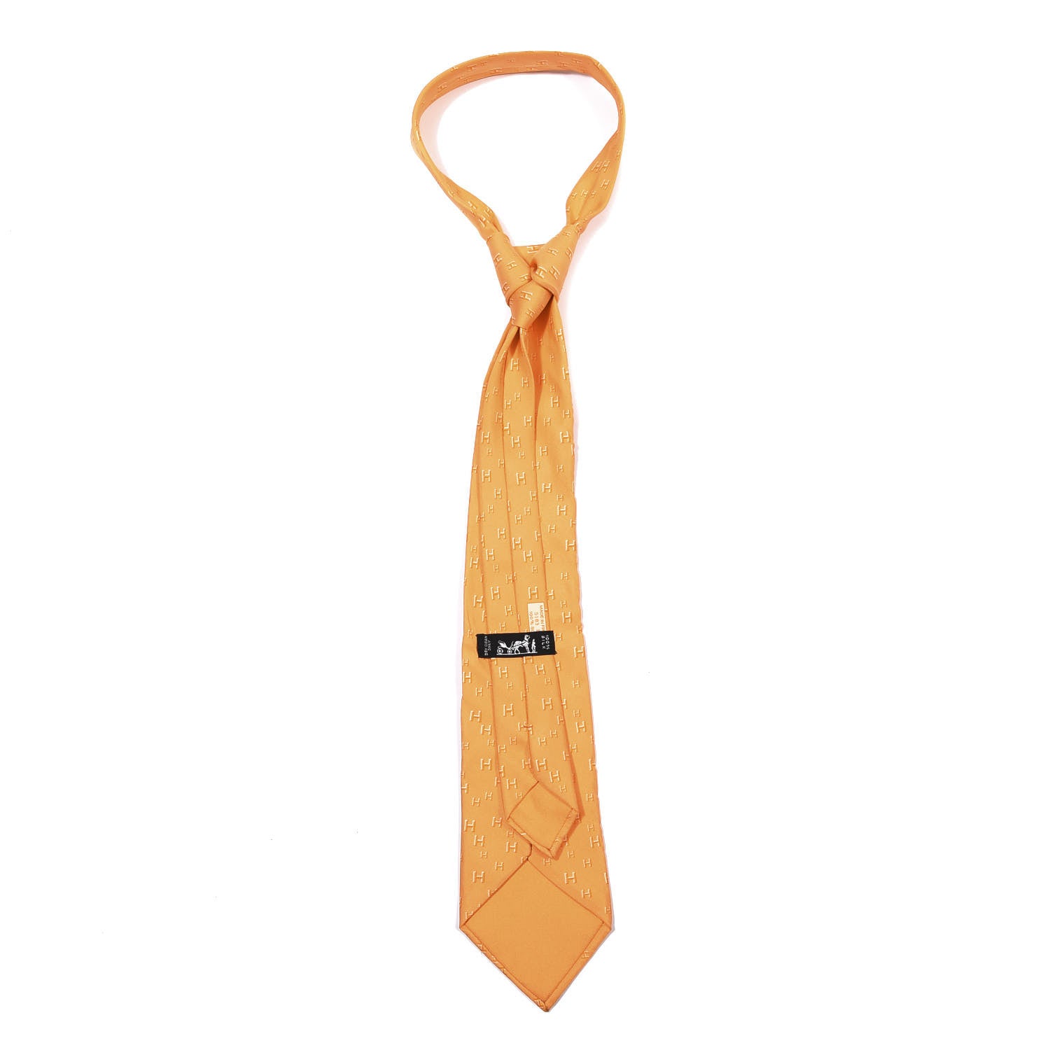 Hermes Silk H Printed Mens Neck Tie 2 of 5