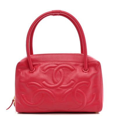 Chanel Lambskin CC Bowler Pink 1 of 14