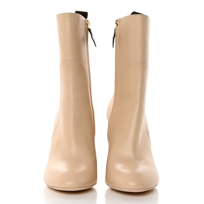 Louis Vuitton Calfskin Silhouette Ankle Boots 37 Beige 2 of 8