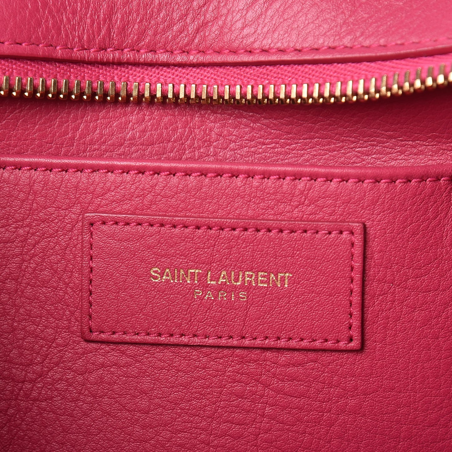 Calfskin Small Classic Y Cabas Fuchsia