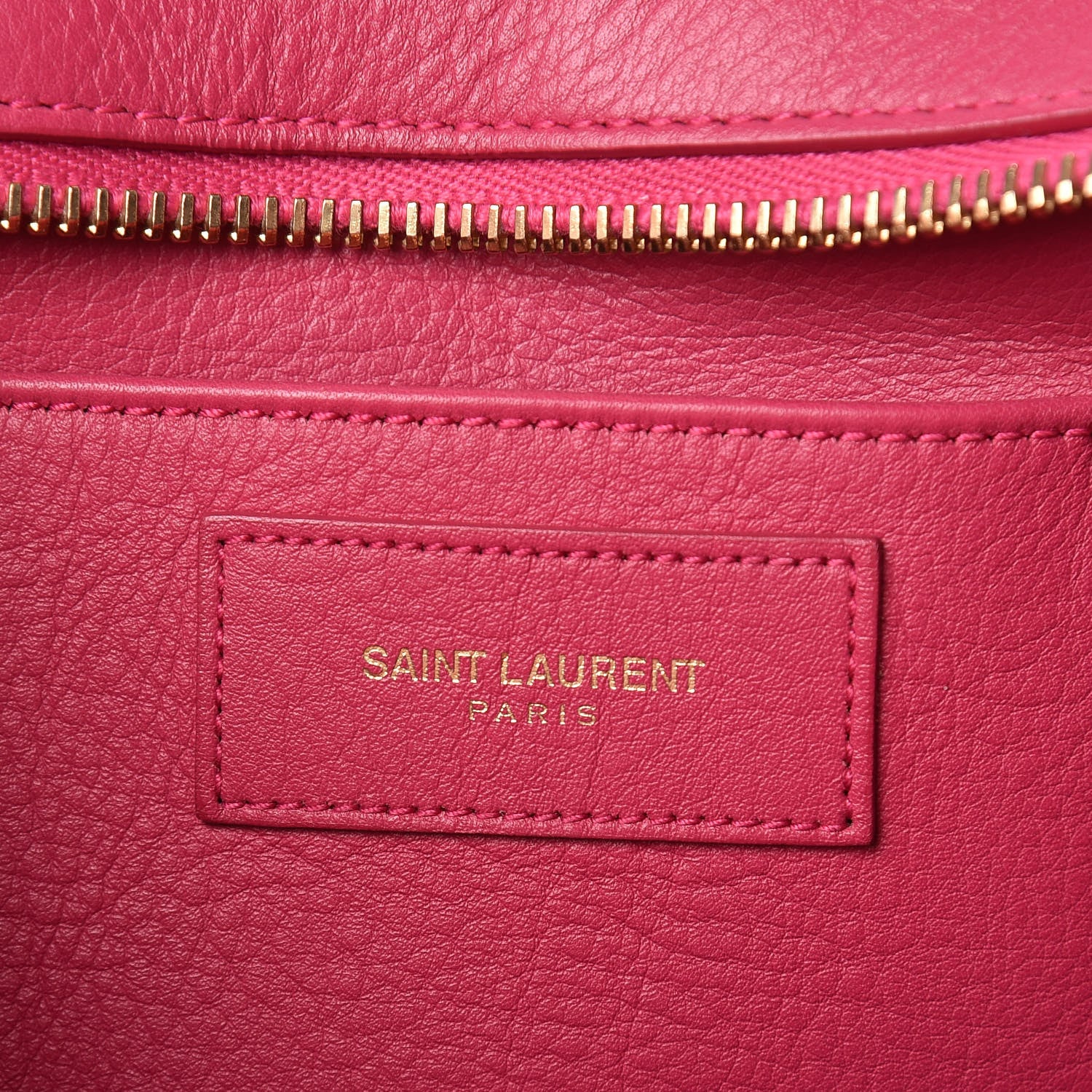 Saint Laurent Calfskin Small Classic Y Cabas Fuchsia 6 of 9