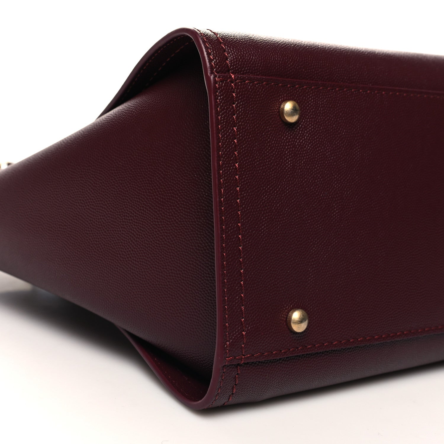 Chanel Caviar Small Studded Deauville Tote Burgundy 9 of 10
