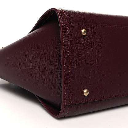 Chanel Caviar Small Studded Deauville Tote Burgundy 9 of 10