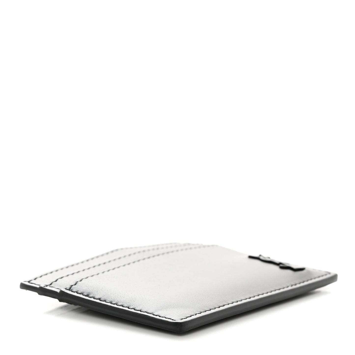 Calfskin Tiny Cassandre Credit Card Case Black