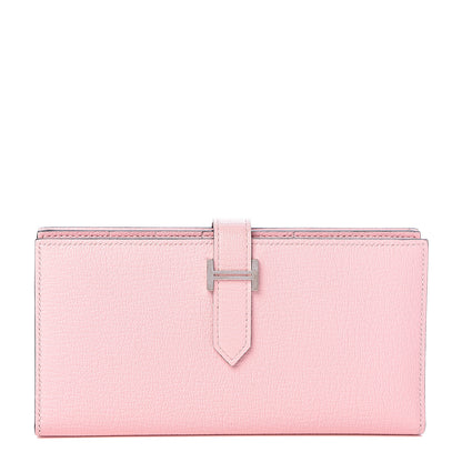 Hermes Chevre Mysore Bearn Gusset Wallet Rose Sakura 1 of 7
