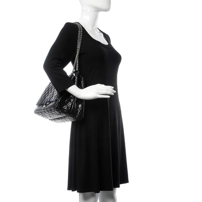 Chanel Metallic Aged Calfskin Quilted Reissue 2.55 Accordion Flap Black 3 of 8