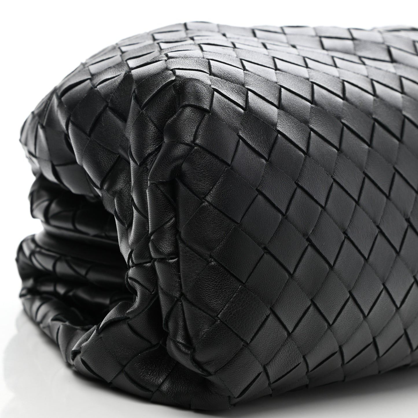 Nappa Maxi Intreccio The Pouch Oversized Clutch Black