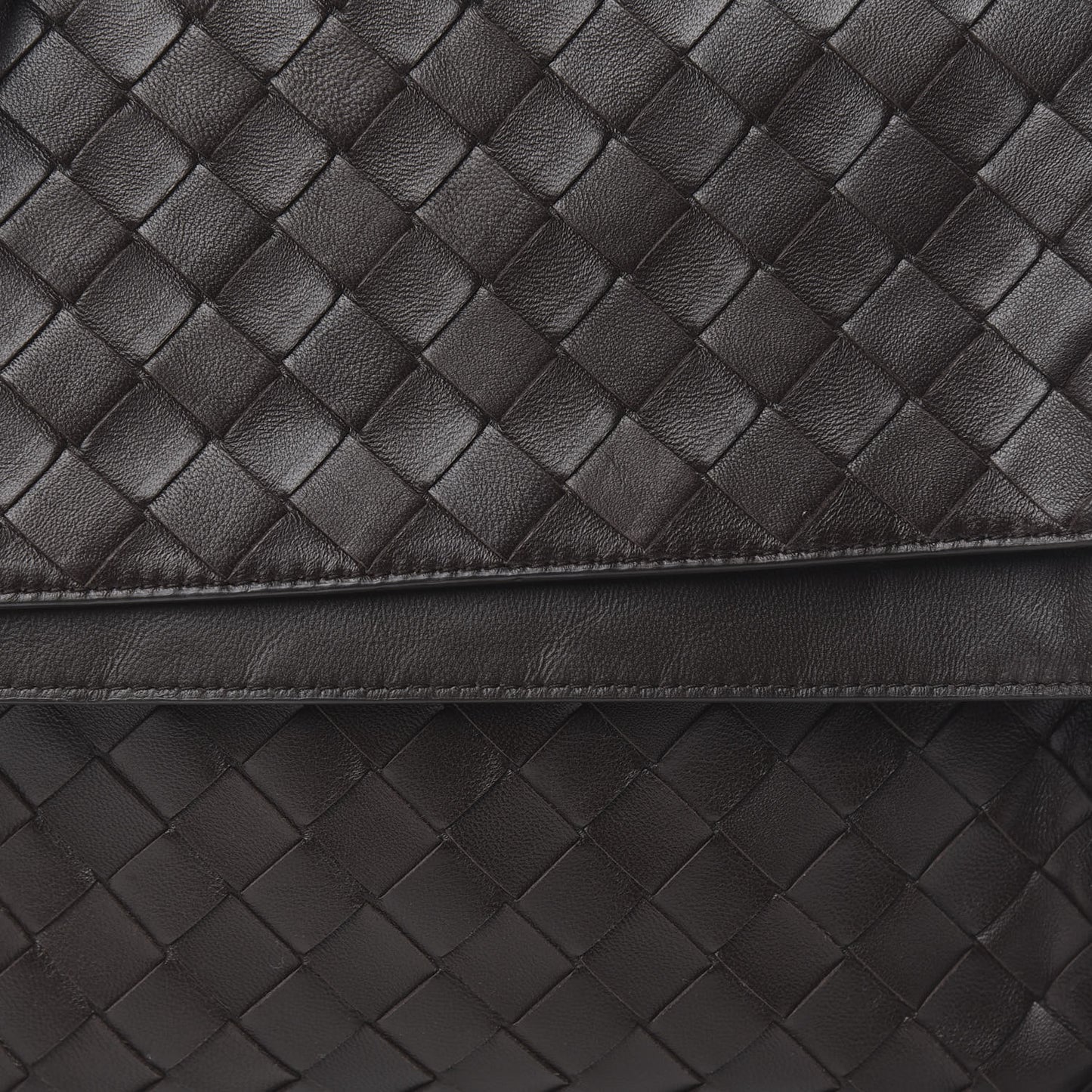 Nappa Intrecciato Small Knot Flap Crossbody Fondente