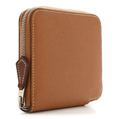 Hermes Epsom Silk'in Compact Wallet Gold 3 of 9