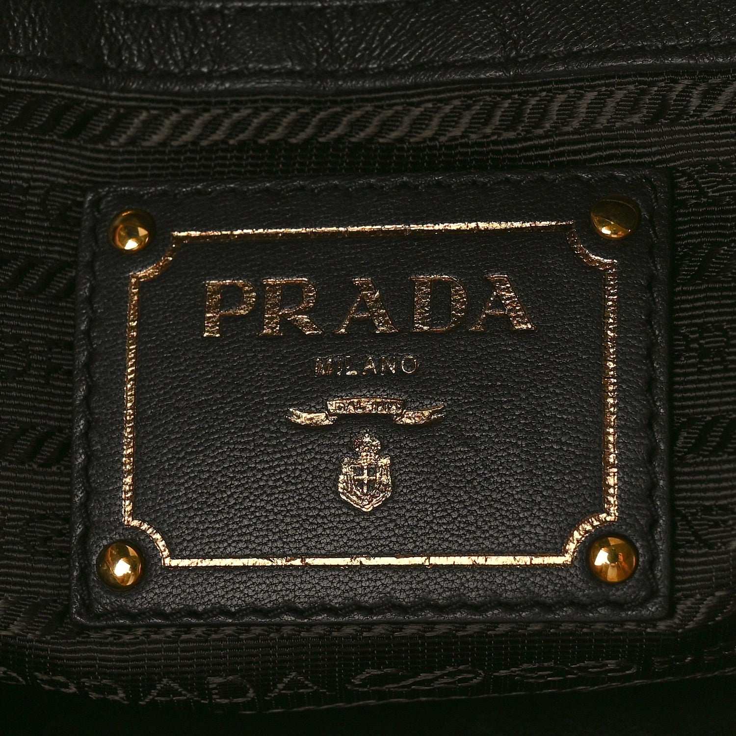 Prada Tessuto Nylon Jacquard Logo Aviator Satchel Ebano 6 of 8