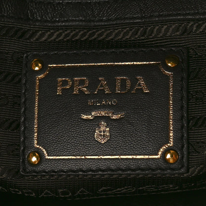 Prada Tessuto Nylon Jacquard Logo Aviator Satchel Ebano 6 of 8