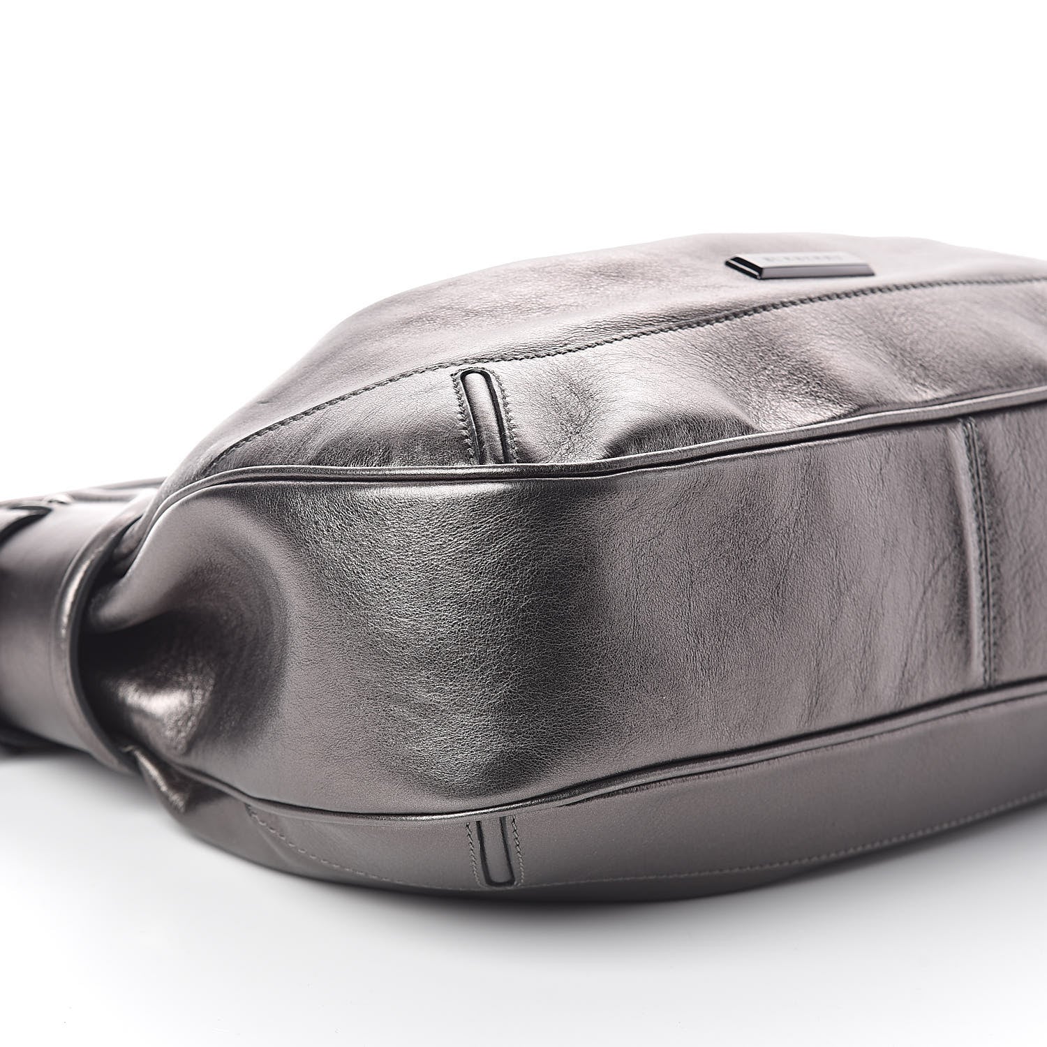 Burberry Metallic Calfskin Shoulder Bag Anthracite 8 of 9