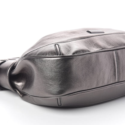 Burberry Metallic Calfskin Shoulder Bag Anthracite 8 of 9