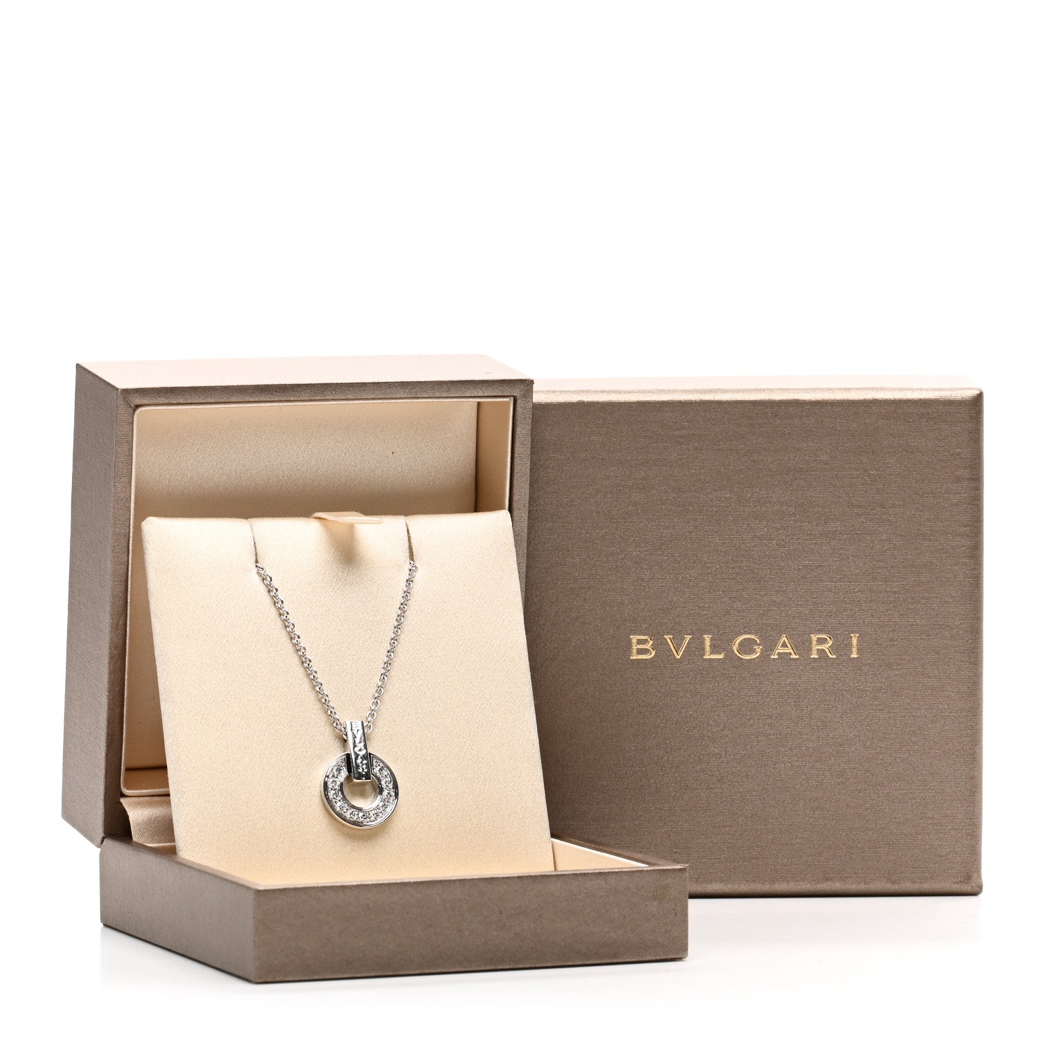 Bulgari 18K White Gold Diamond BVLGARI BVLGARI Pendant Necklace 5 of 5