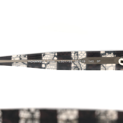 Chanel Acetate Lace Effect Sunglasses 5296 Black 5 of 8