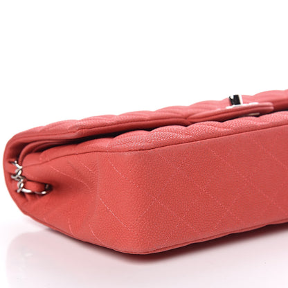 Chanel Iridescent Caviar Quilted Medium Double Flap Dark Pink 6 of 18