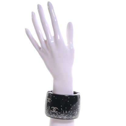 Chanel Resin Pearl CC Cuff Black 2 of 5