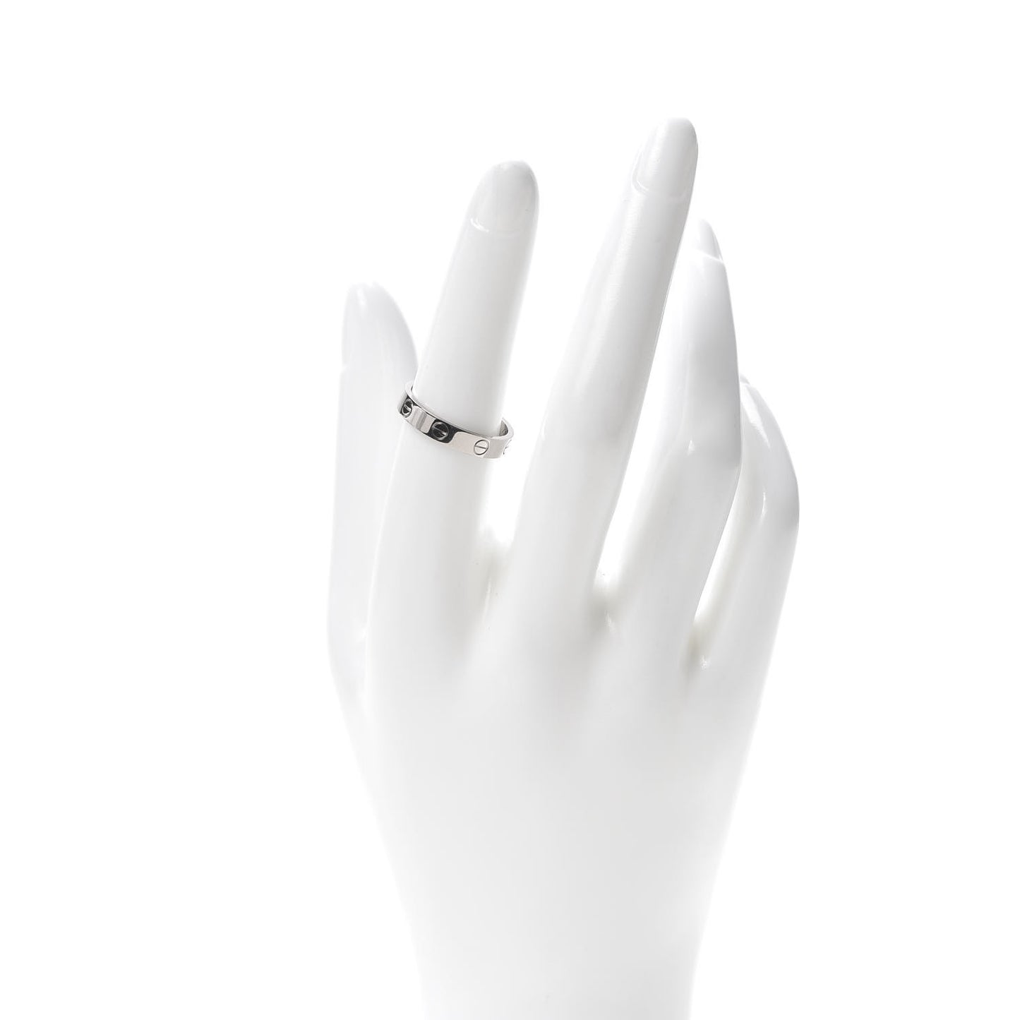 18K White Gold 3.5mm LOVE Wedding Band Ring 54 6.75