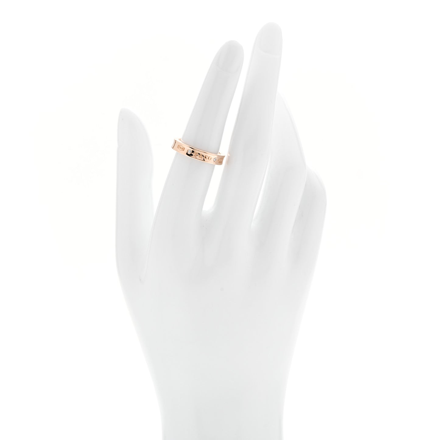 18K Rose Gold Diamond Narrow 1837 Ring 52 6