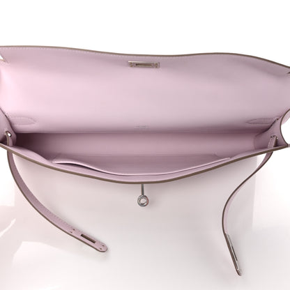 Hermes Swift Kelly Cut Clutch Pochette Mauve Pale 5 of 7