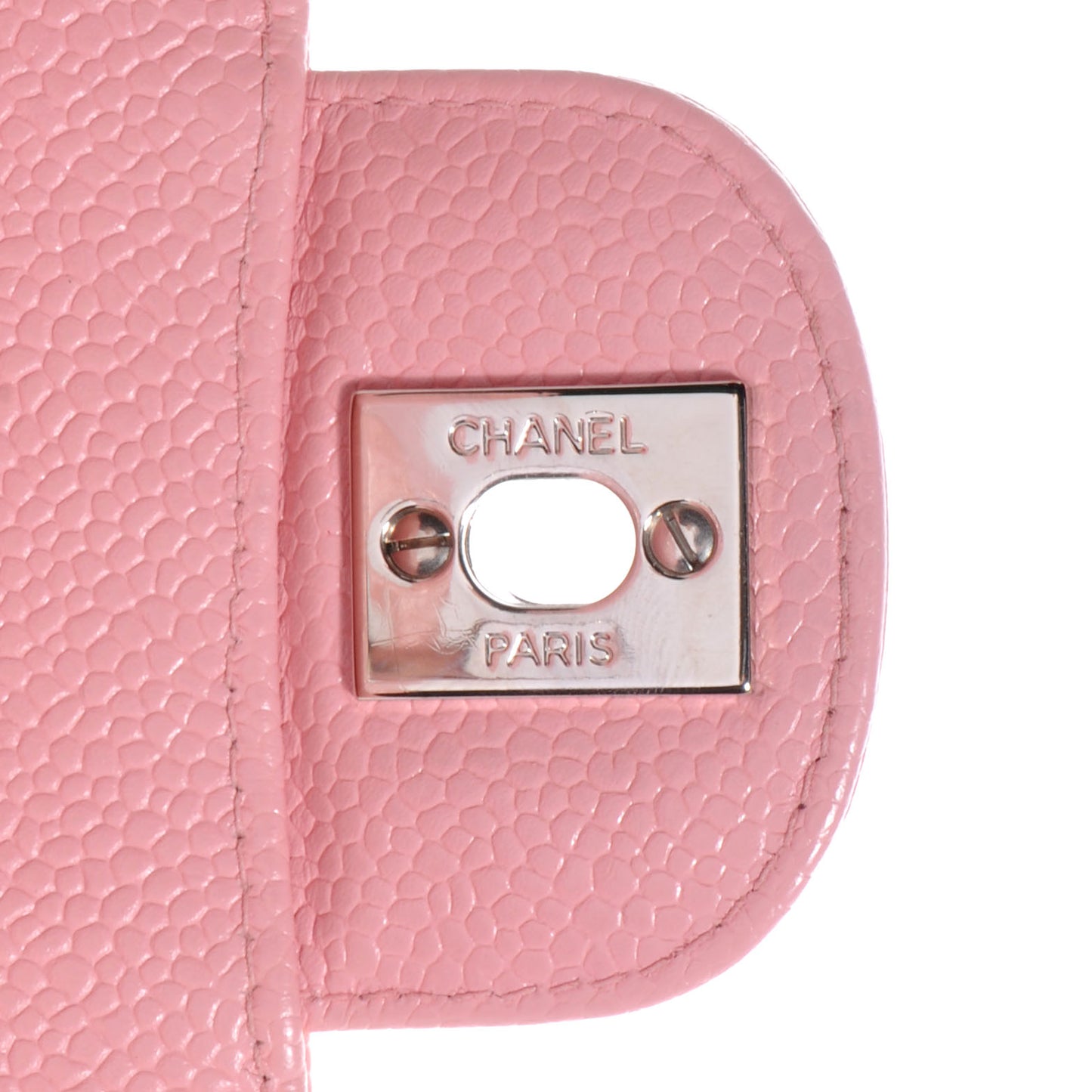 Caviar Medium Double Flap Pink