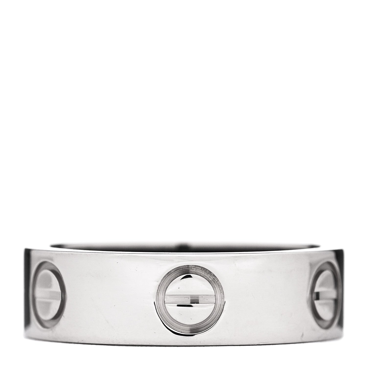 Cartier 18K White Gold 5.5mm LOVE Ring 51 5.75 1 of 5