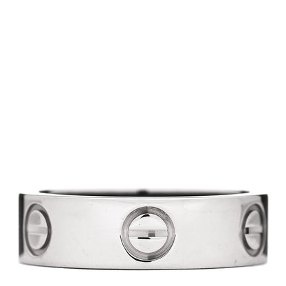Cartier 18K White Gold 5.5mm LOVE Ring 51 5.75 1 of 5
