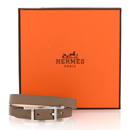 Hermes Swift Behapi Double Tour Bracelet T2 Etoupe Nata 9 of 10