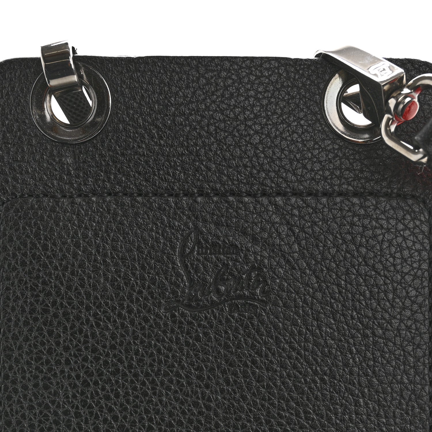 Christian Louboutin Calfskin Gomme Loubilab Phone Shoulder Bag Loubi Black 7 of 15