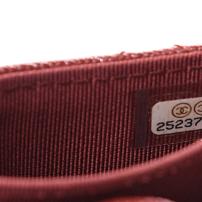 Chanel Caviar Quilted Flap Card Holder Wallet Dark Red 7 of 8