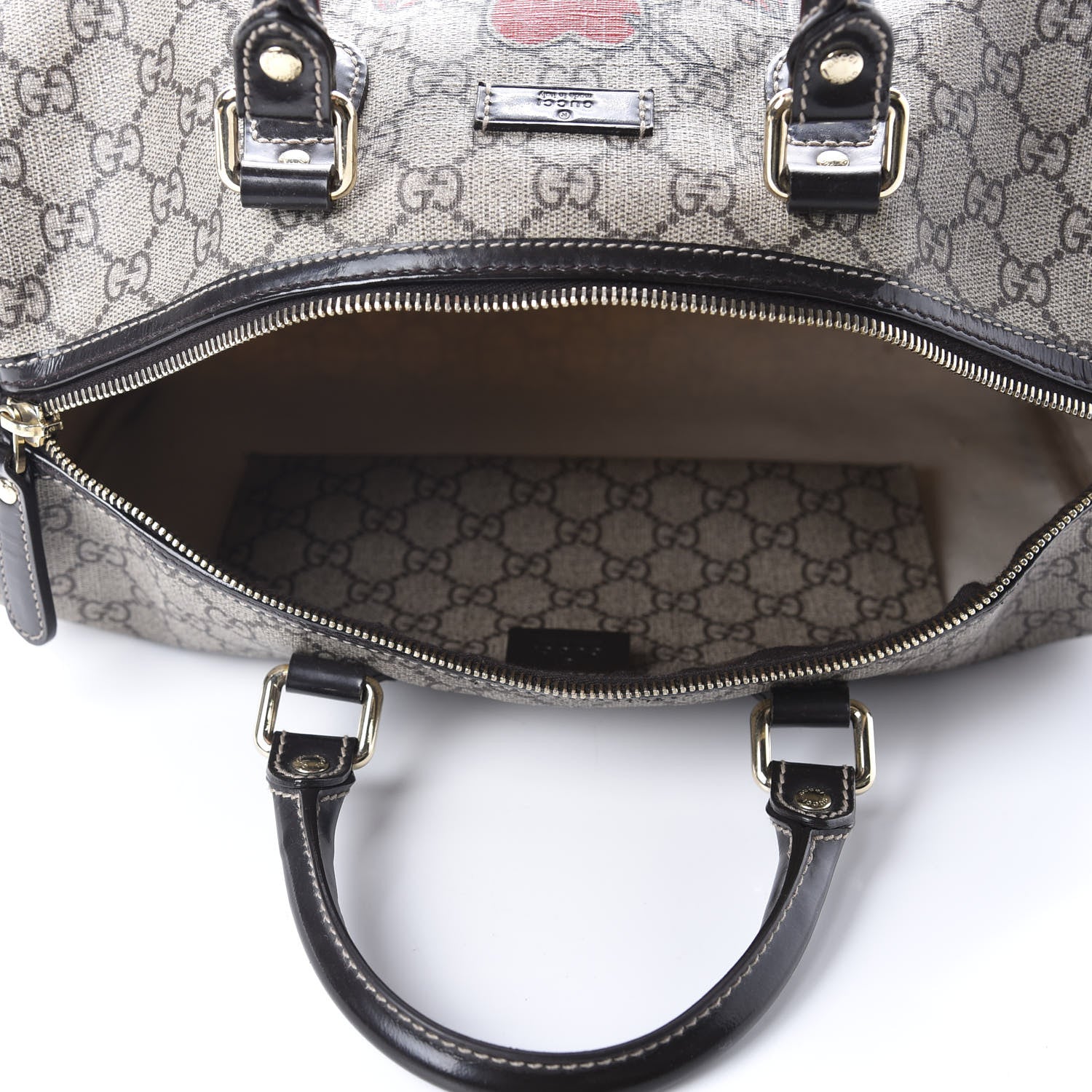 Gucci GG Plus Monogram Tattoo Heart Medium Joy Boston Dark Brown 5 of 12