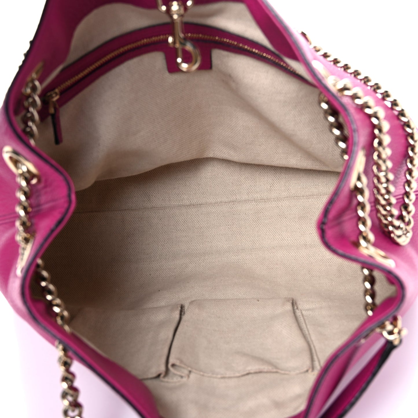 Cellarius Calfskin Medium Soho Chain Shoulder Bag Bright Bouganville
