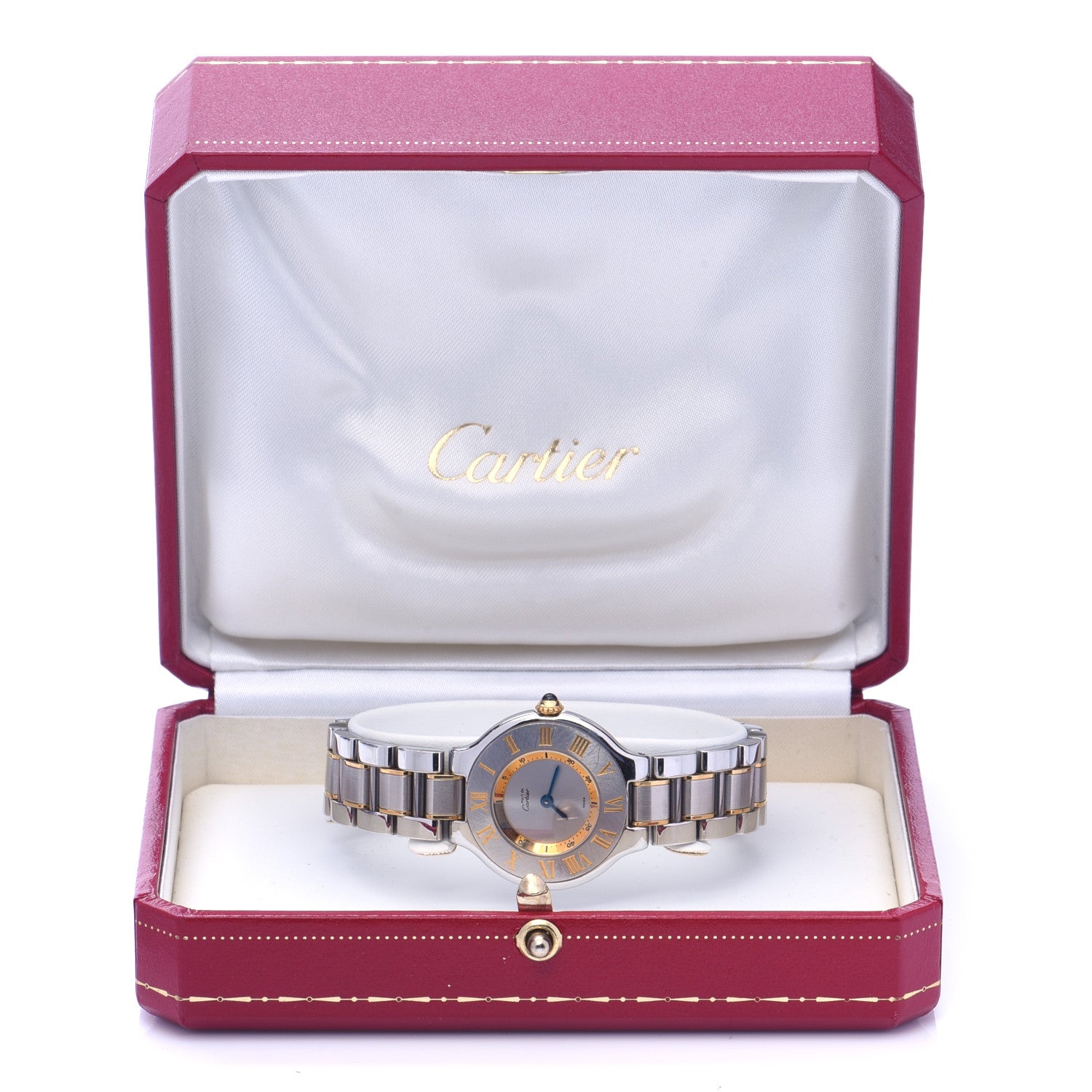 Cartier Stainless Steel 18K Yellow Gold 28mm Must De 21 Quartz Watch 7 of 7